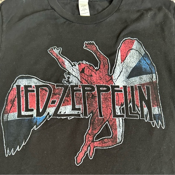 Led Zeppelin Swan Song Black Tee Size Small - Picture 2 of 5